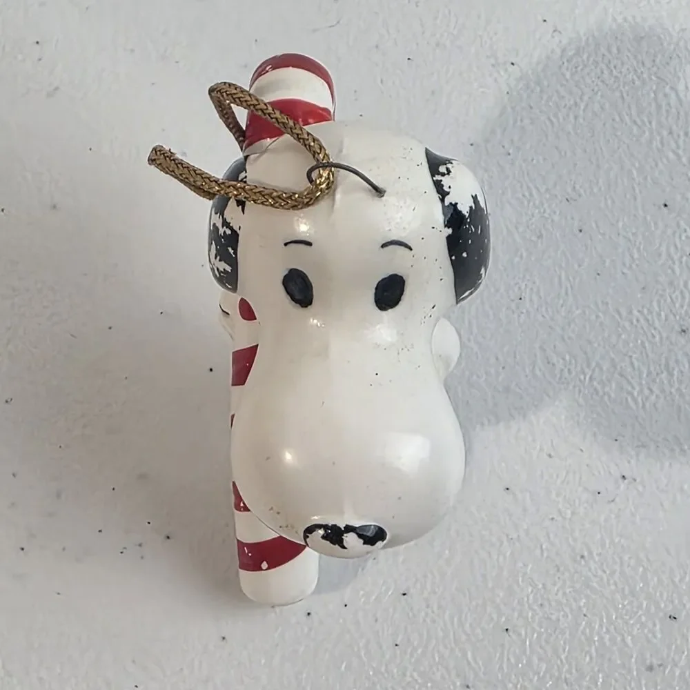 Vintage 1958 Peanuts Snoopy Candy Cane United Feature Syndicated Ornament Japan